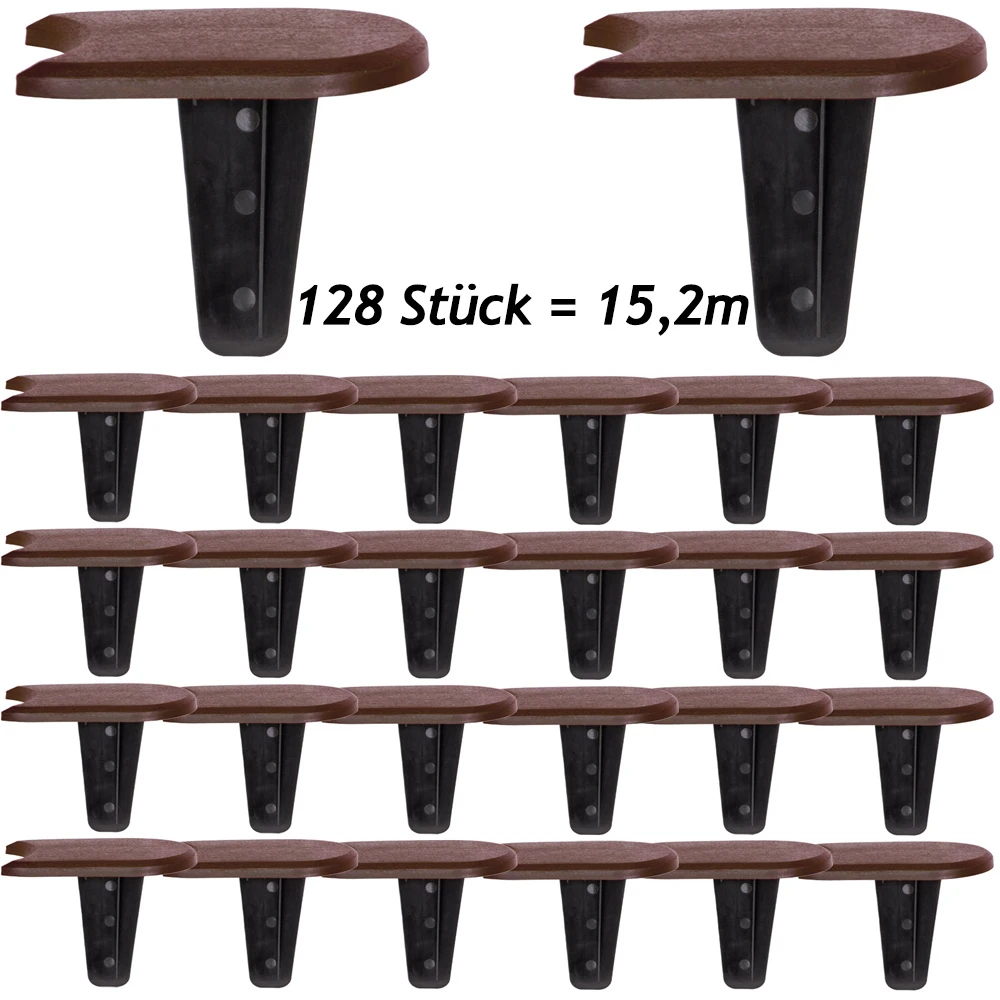 Beeteinfassung 4er-Set Braun 15,2m – Bild 3