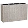 Polyrattan Blumenkasten Creme 95x27x60cm