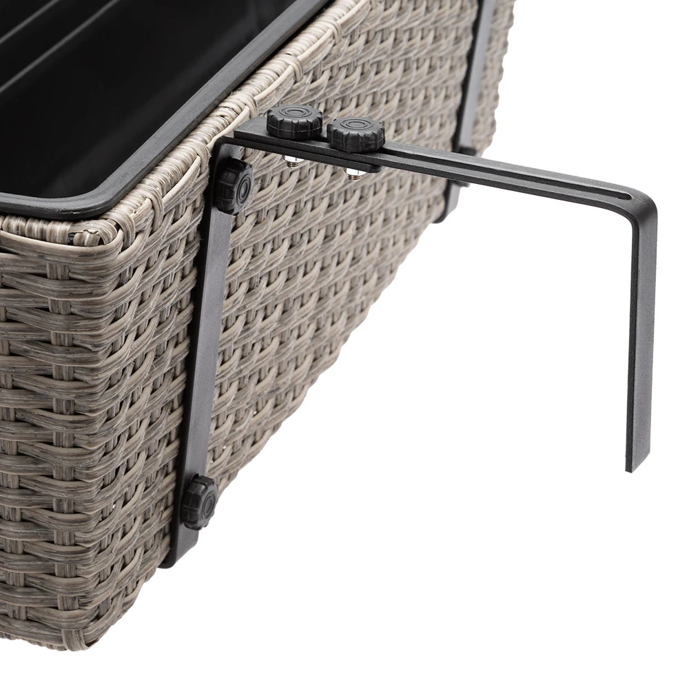 Polyrattan Blumenkasten 4er-Set Creme – Bild 2