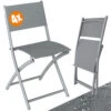 Gartenstuhl 4er-Set Grau