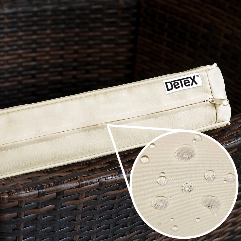 Polyrattan Garten-Sitzgruppe Rom 9-tlg. Braun Akazienholz â Bild 11