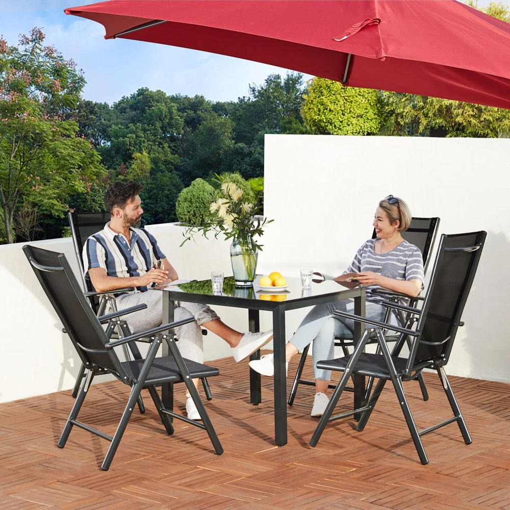 Garten-Sitzgruppe Bern 5-tlg. Anthrazit Alu – Bild 7