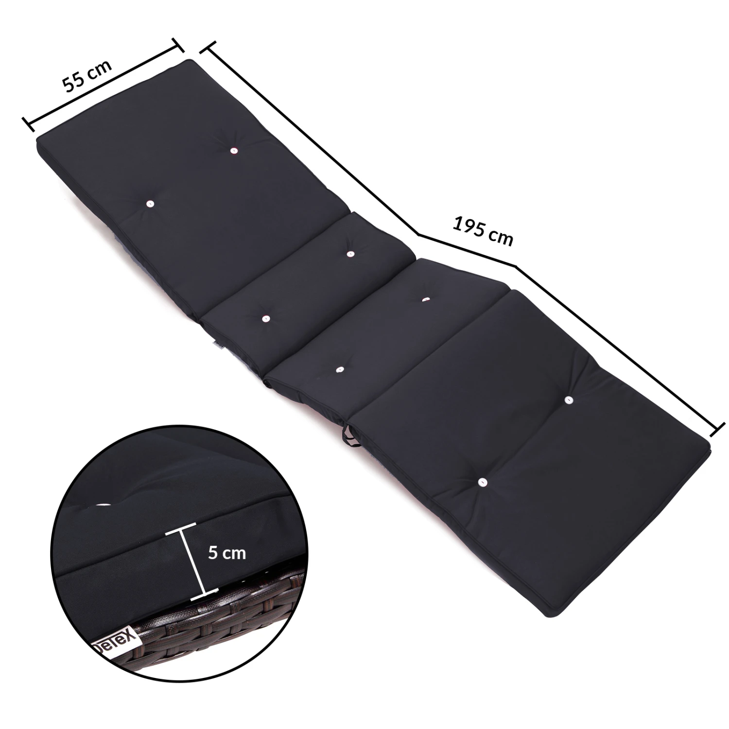 Sonnenliege Tami Sun Inkl. Auflage Anthrazit – Bild 10