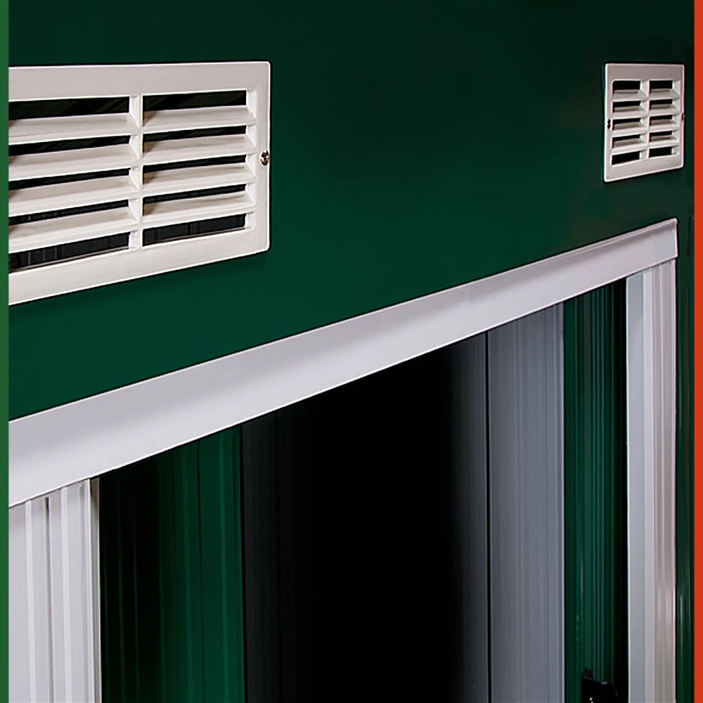 Geräteschuppen Grün Metall 196x122x180cm – Bild 6