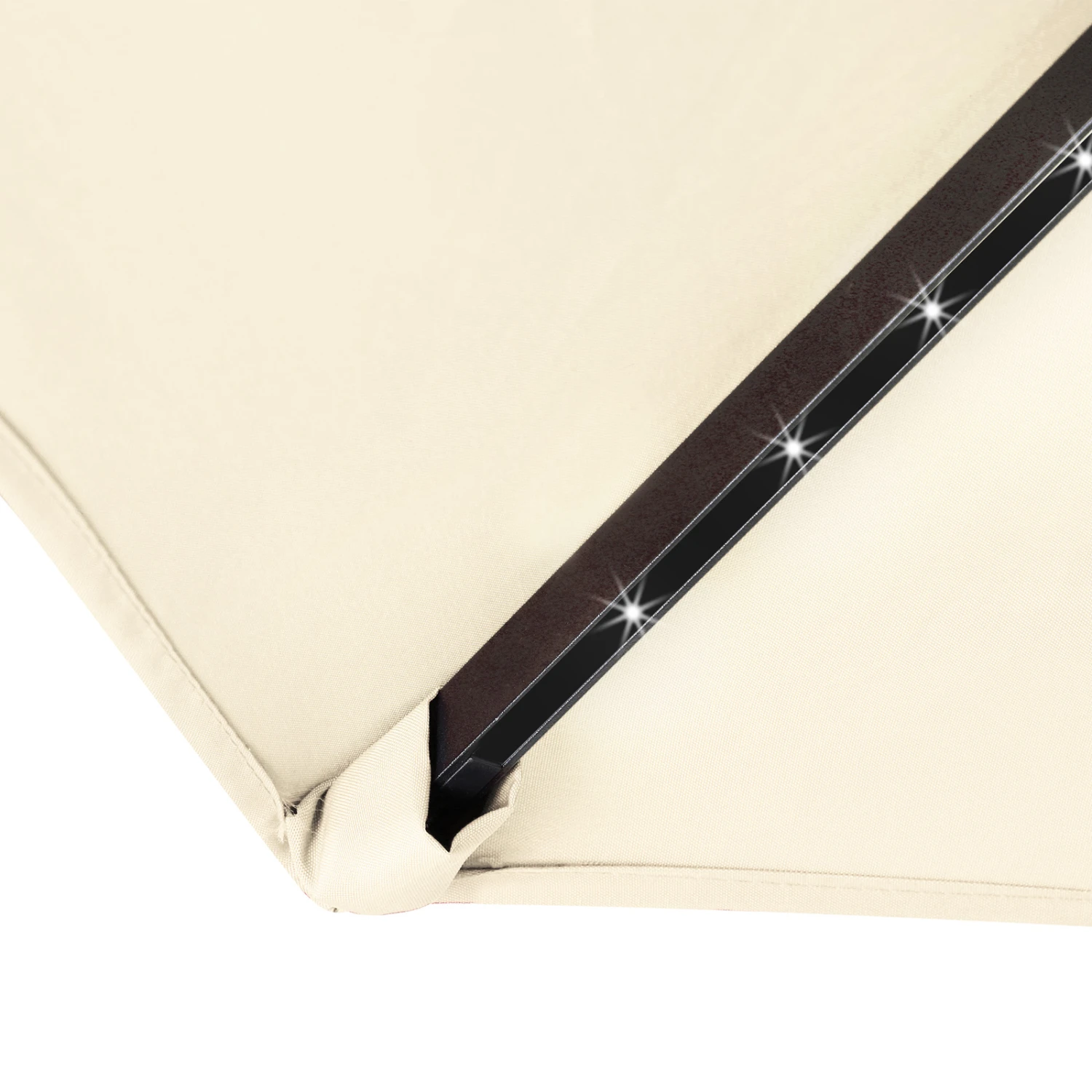 LED Solar Ampelschirm Haiti Creme Ø300cm – Bild 2