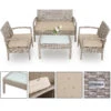 Polyrattan Garten-Sitzgruppe 4-tlg. Creme
