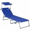 Sonnenliege Hawaii Blau Alu 195x60x30cm