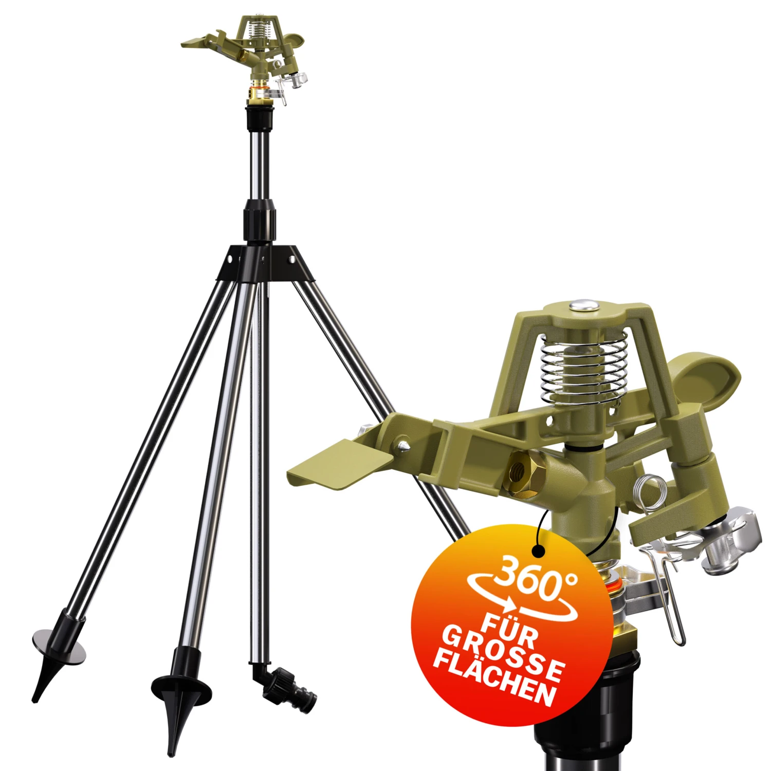 Rasensprenger Mit Teleskopstativ 30° - 360°