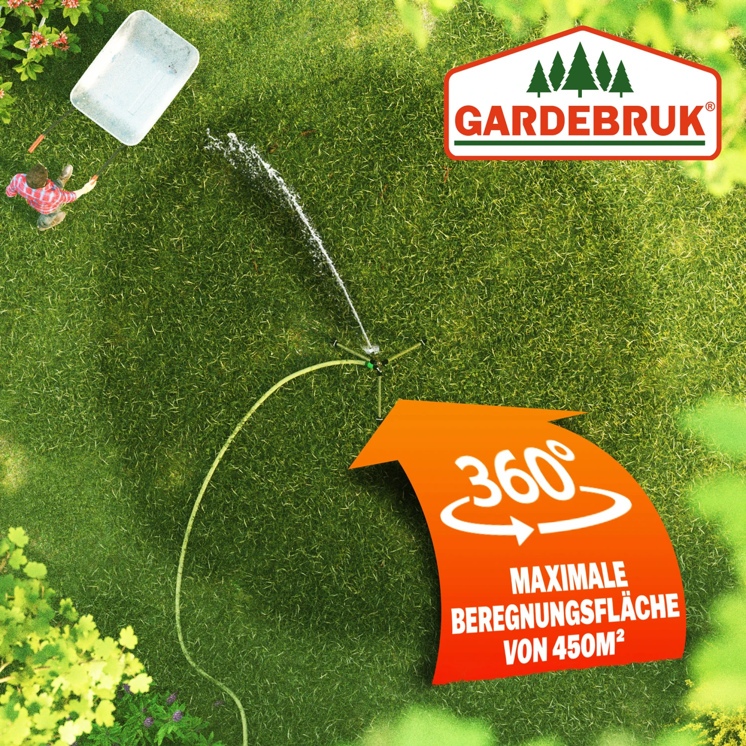 Rasensprenger Mit Teleskopstativ 30° - 360° – Bild 5