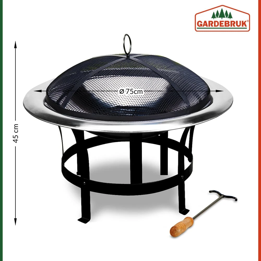 Feuerstelle Edelstahl Ø75cm – Bild 4