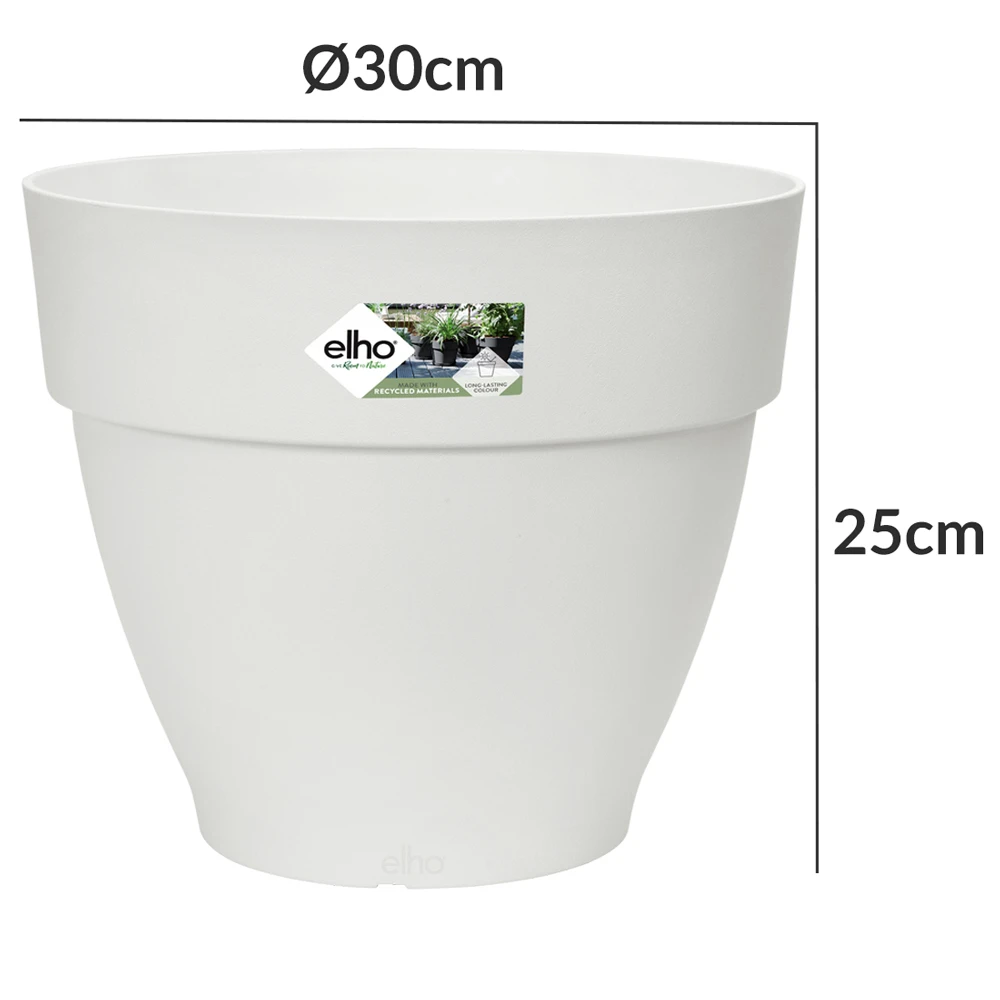 Elho Blumentopf Weiß 30x25cm 11,3L – Bild 5