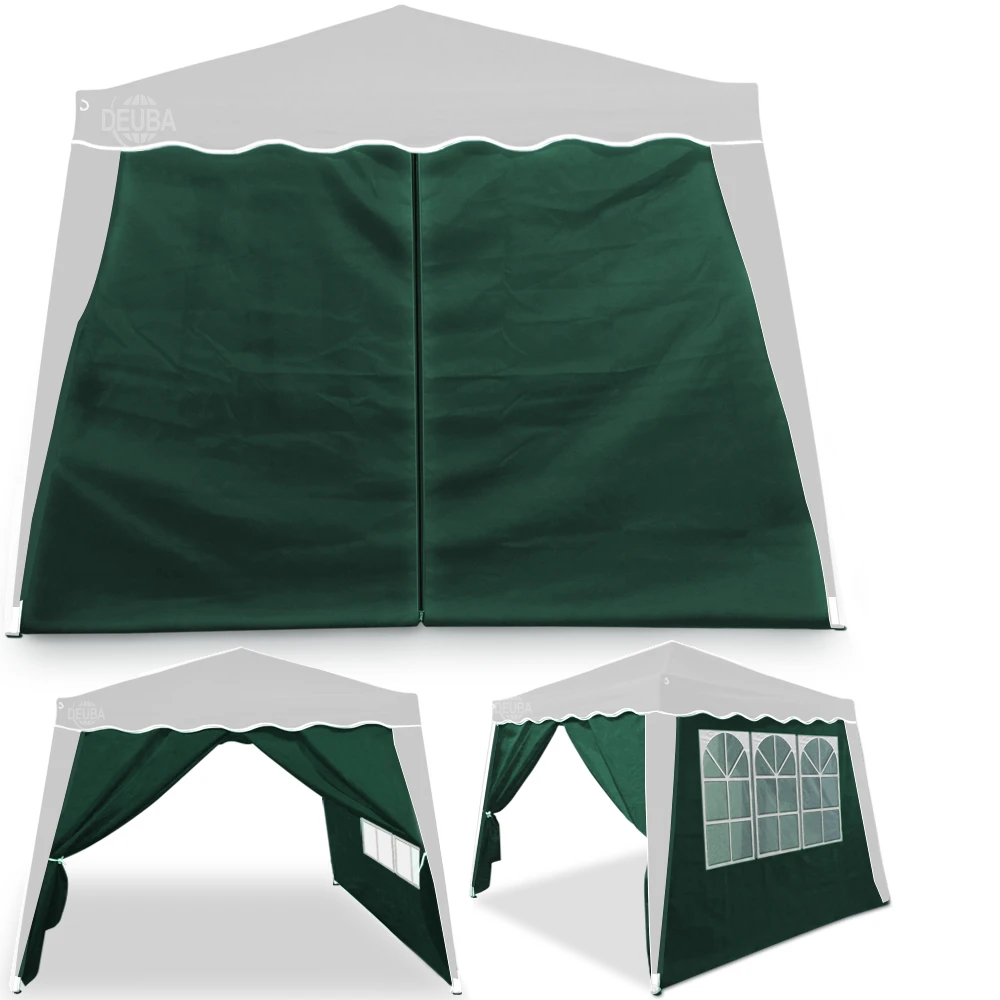 Seitenwand Faltpavillon Capri 2er-Set Grün 3x3m