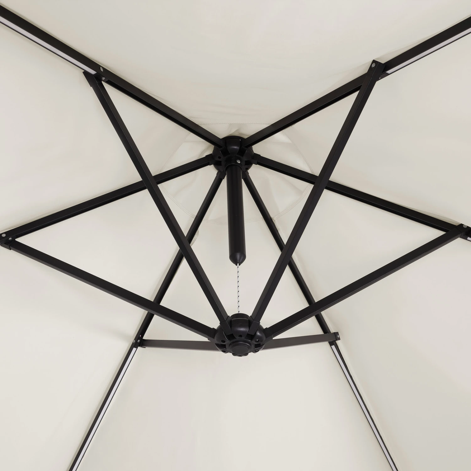 LED Solar Ampelschirm Mali Creme Ø330cm – Bild 8