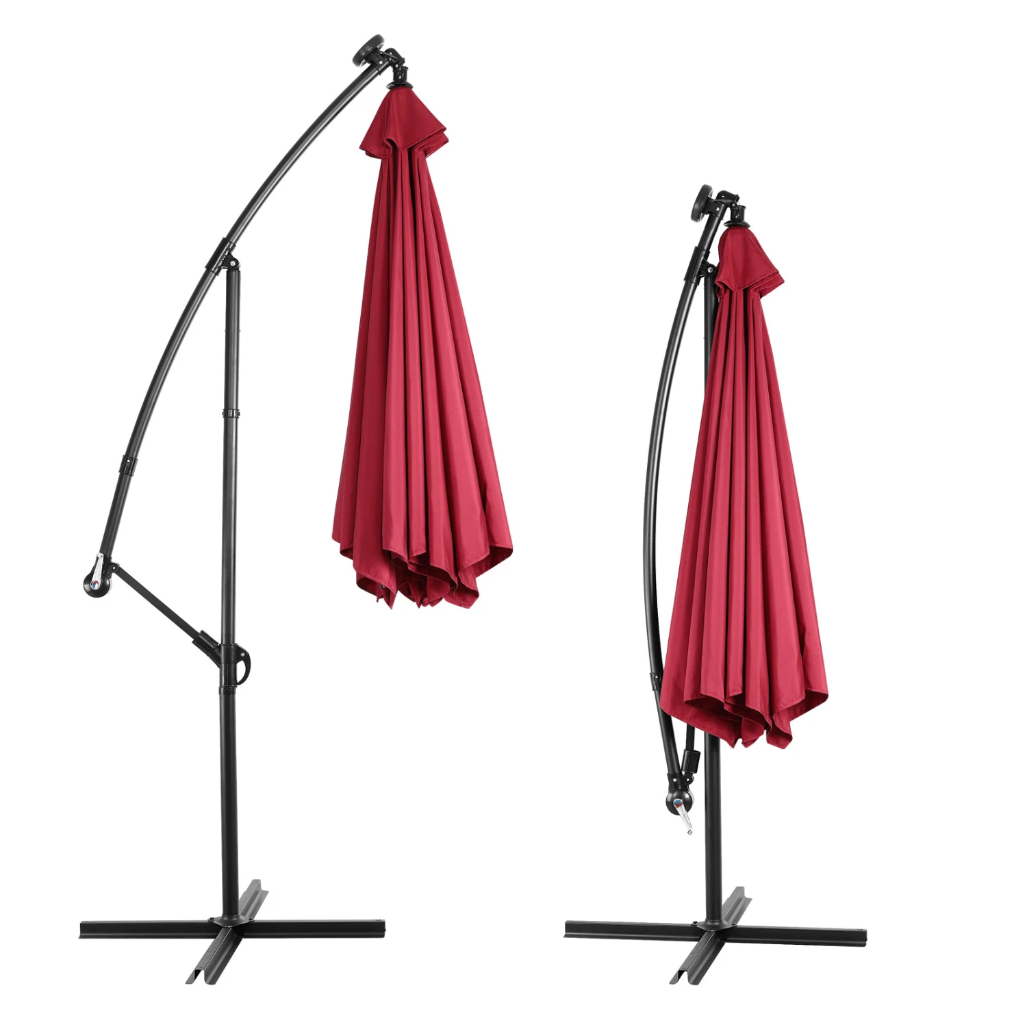 LED Solar Ampelschirm Mali Rot Ø330cm – Bild 12