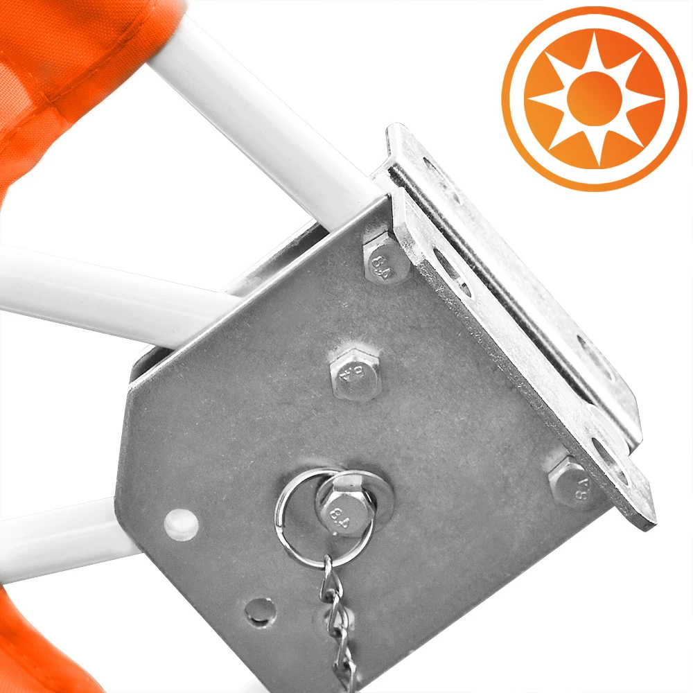 Balkonfächer 2er-Set Orange 140x140cm Klappbar – Bild 6