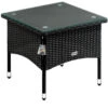 Polyrattan Beistelltisch Schwarz 50x50x45cm