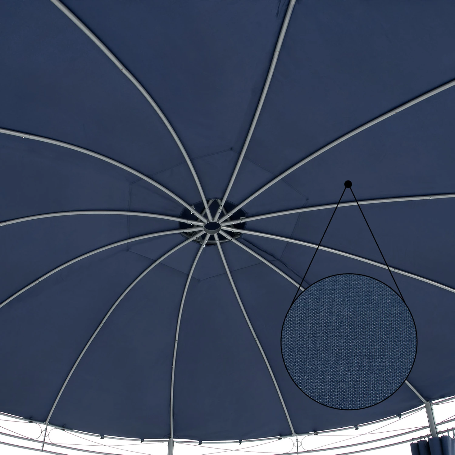 Pavillon Toscana Blau Ø3,5m UV-Schutz 50+ – Bild 4