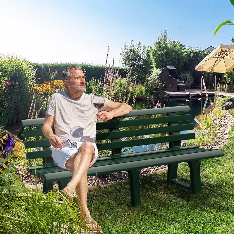 Gartenbank Orchidea Grün 145x49x74cm – Bild 2