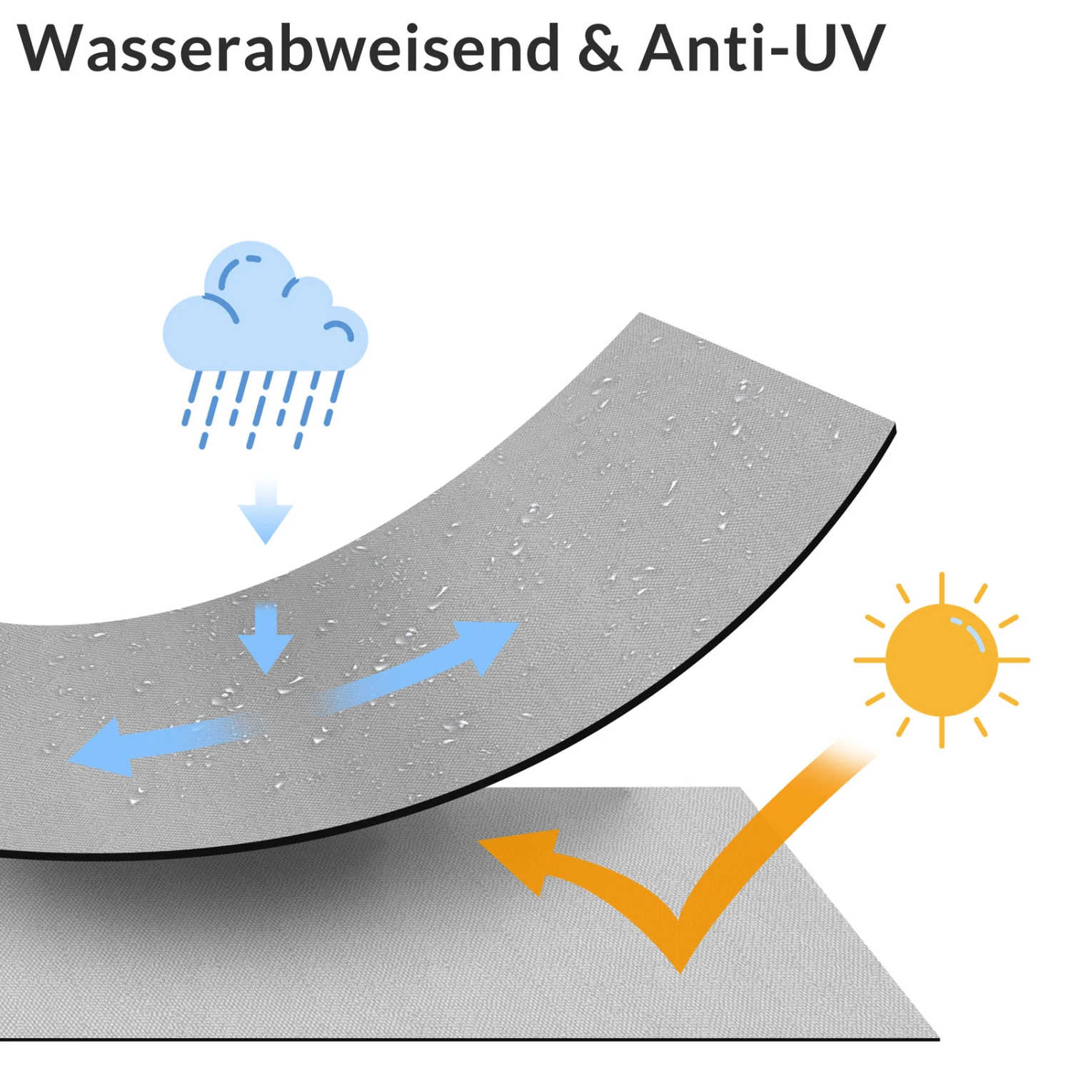 Hollywoodschaukel Hellgrau Mit Sonnendach – Bild 4