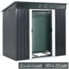 Geräteschuppen Anthrazit Metall 196x122x180cm