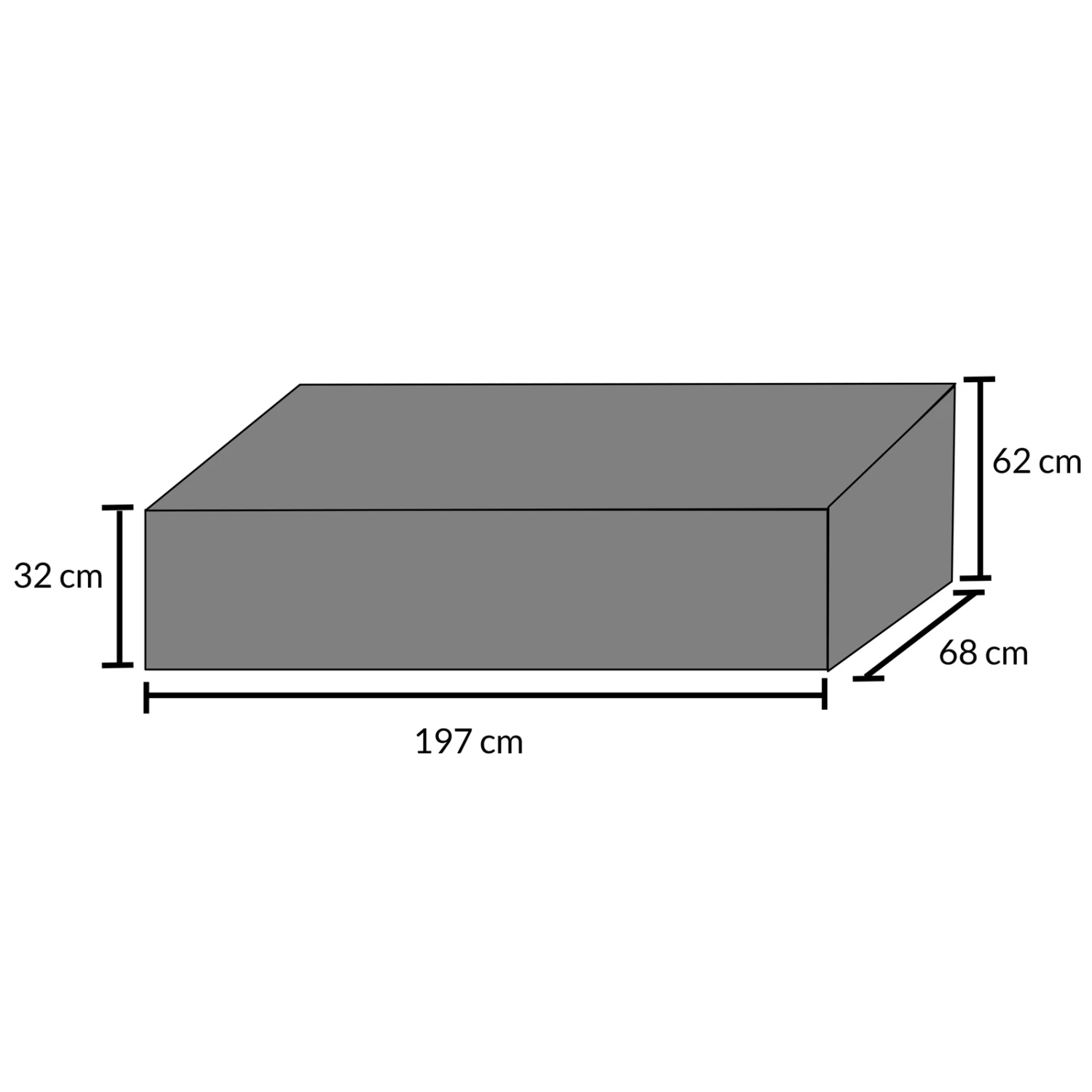 Abdeckung Gartenmöbel Grün 197x68x32/62cm – Bild 8