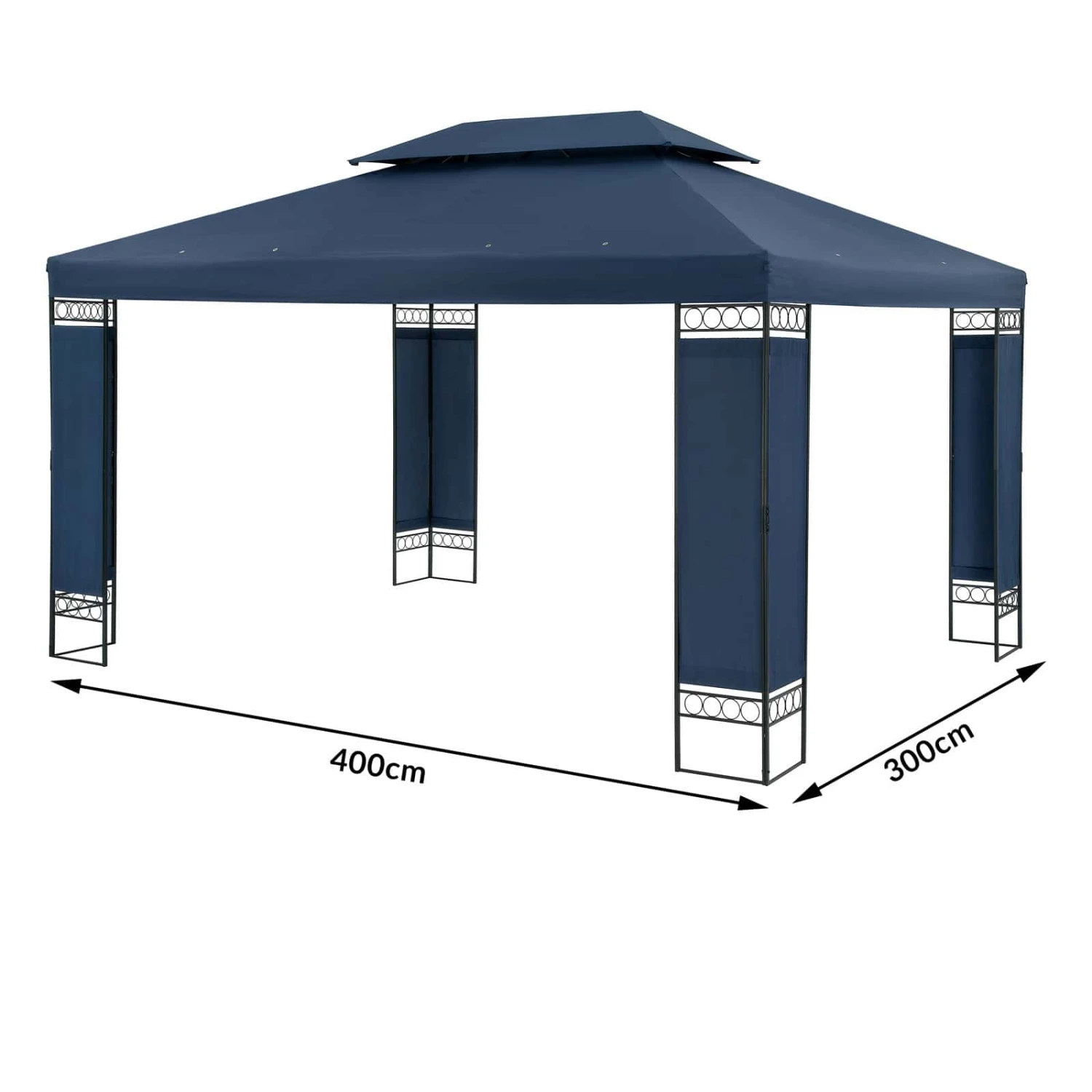 Pavillon Elda Blau XXL 3x4m – Bild 8