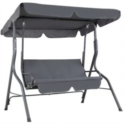 Hollywoodschaukel Anthrazit Mit Sonnendach