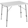 Gartentisch Silber Alu 80x54x50/69cm Klappbar