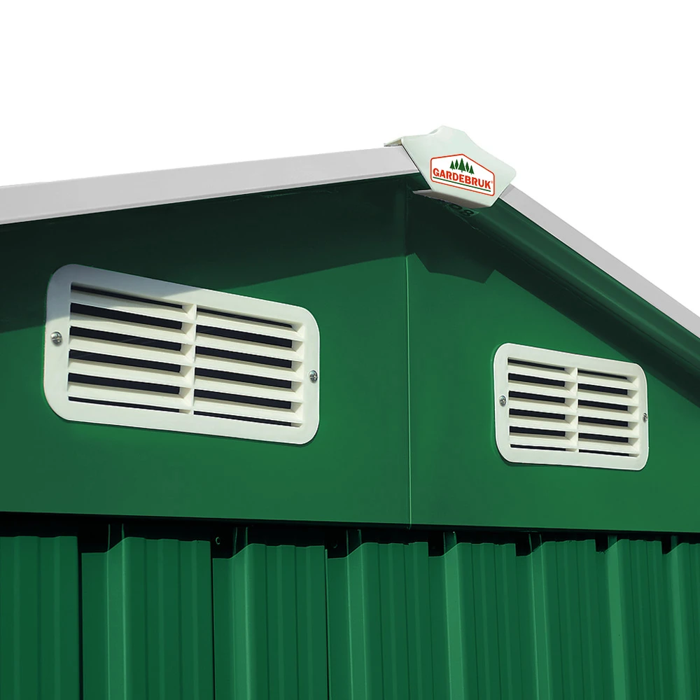 Geräteschuppen Grün Metall 196x132x188cm – Bild 8