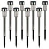 LED Solarleuchte 8er-Set Edelstahl 37cm