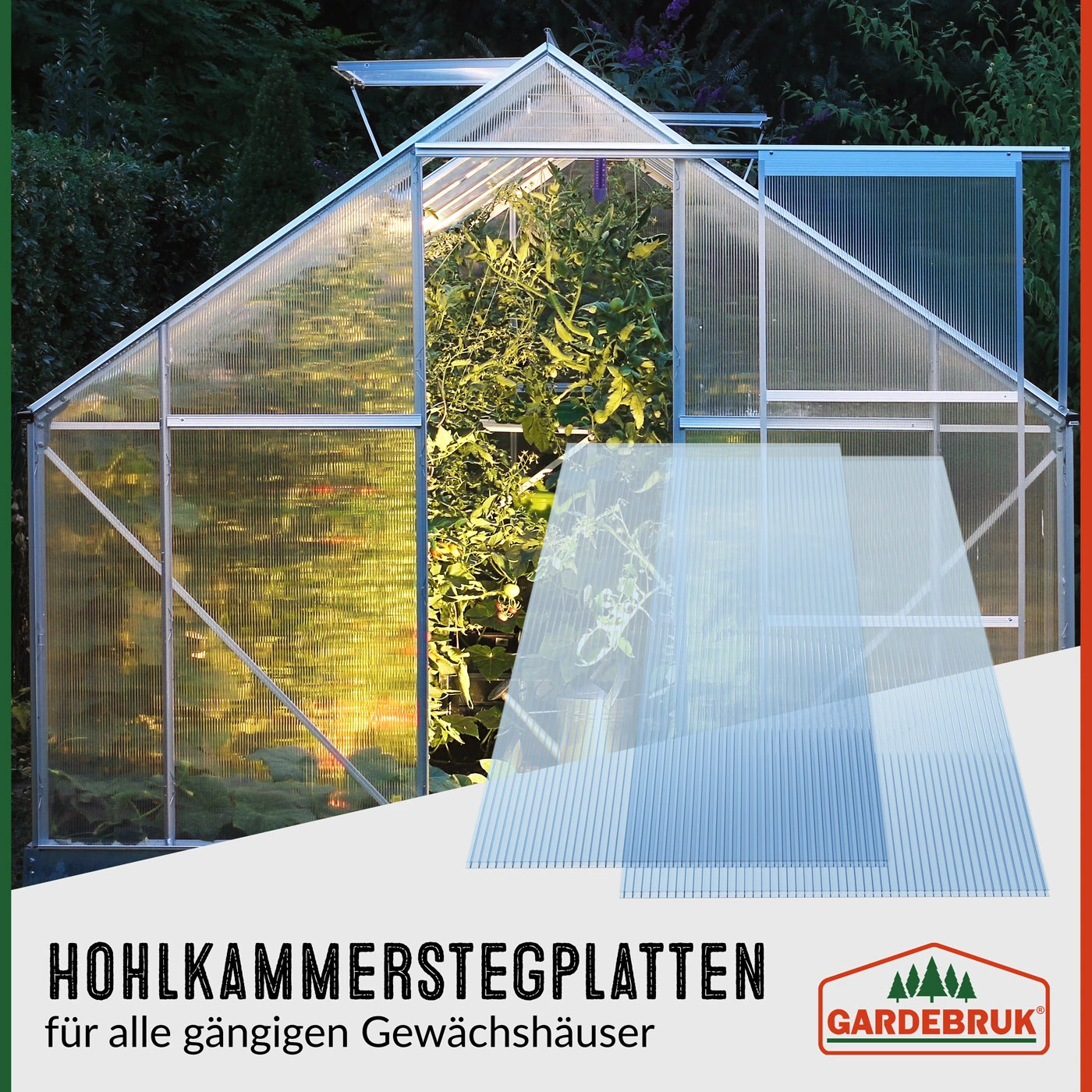 Hohlkammerstegplatten 14er-Set Transparent 10,25m² – Bild 18