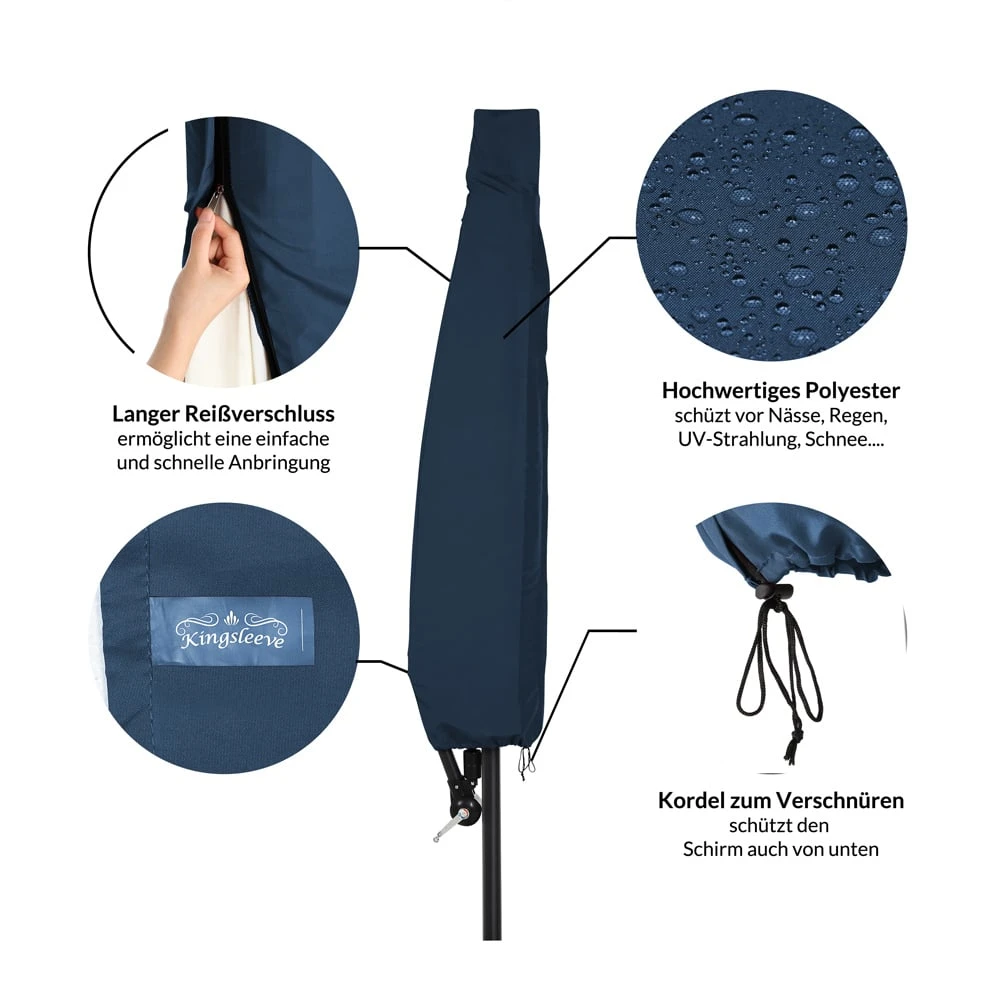 Abdeckung Ampelschirm Sonnenschirm Blau 3,5m â Bild 3