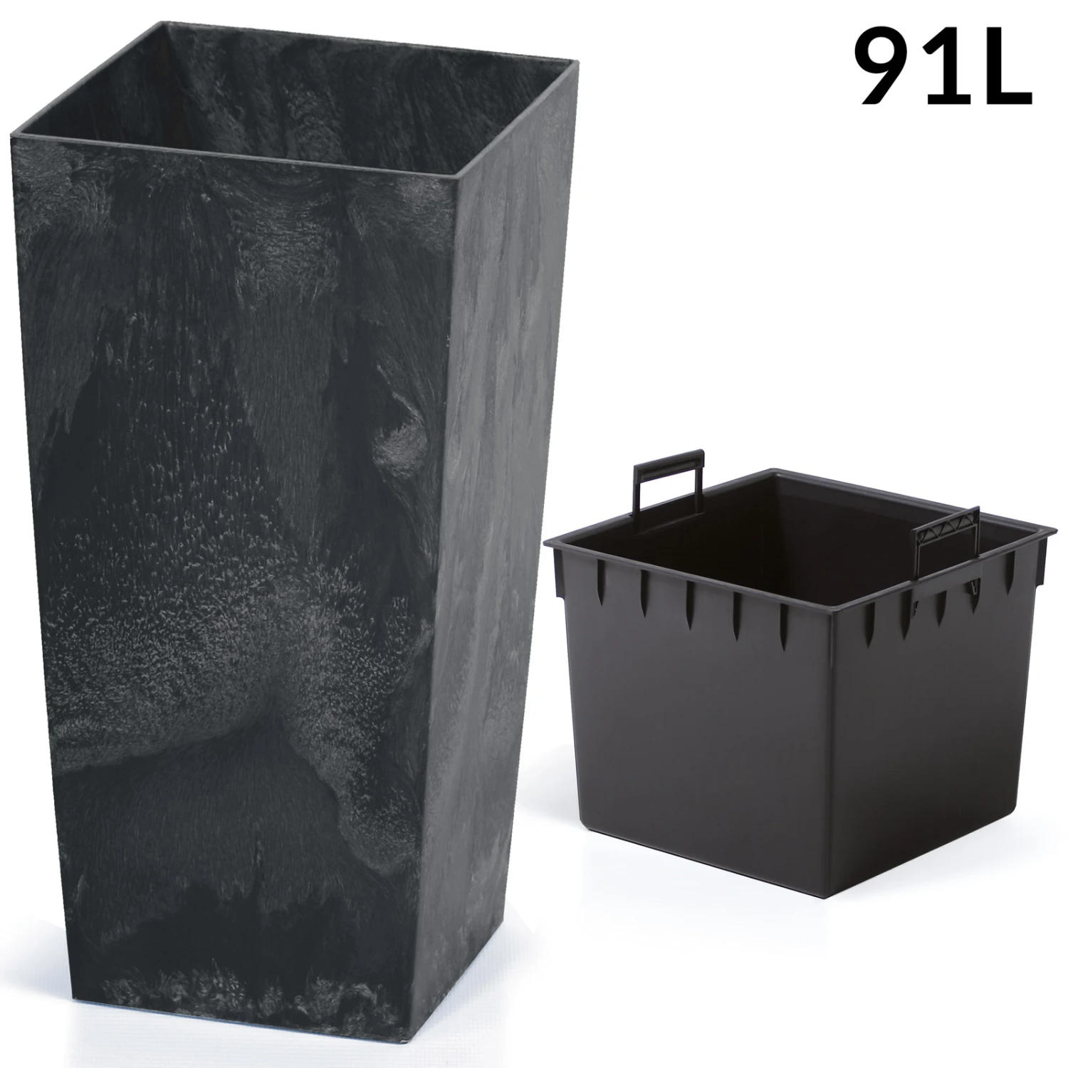 Blumentopf Betonoptik Anthrazit 91L – Bild 2