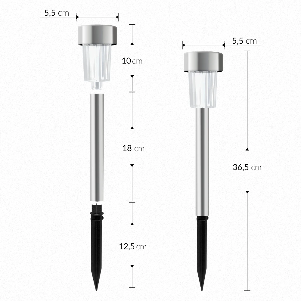 LED Solarleuchte 16er-Set Edelstahl Multicolor – Bild 9