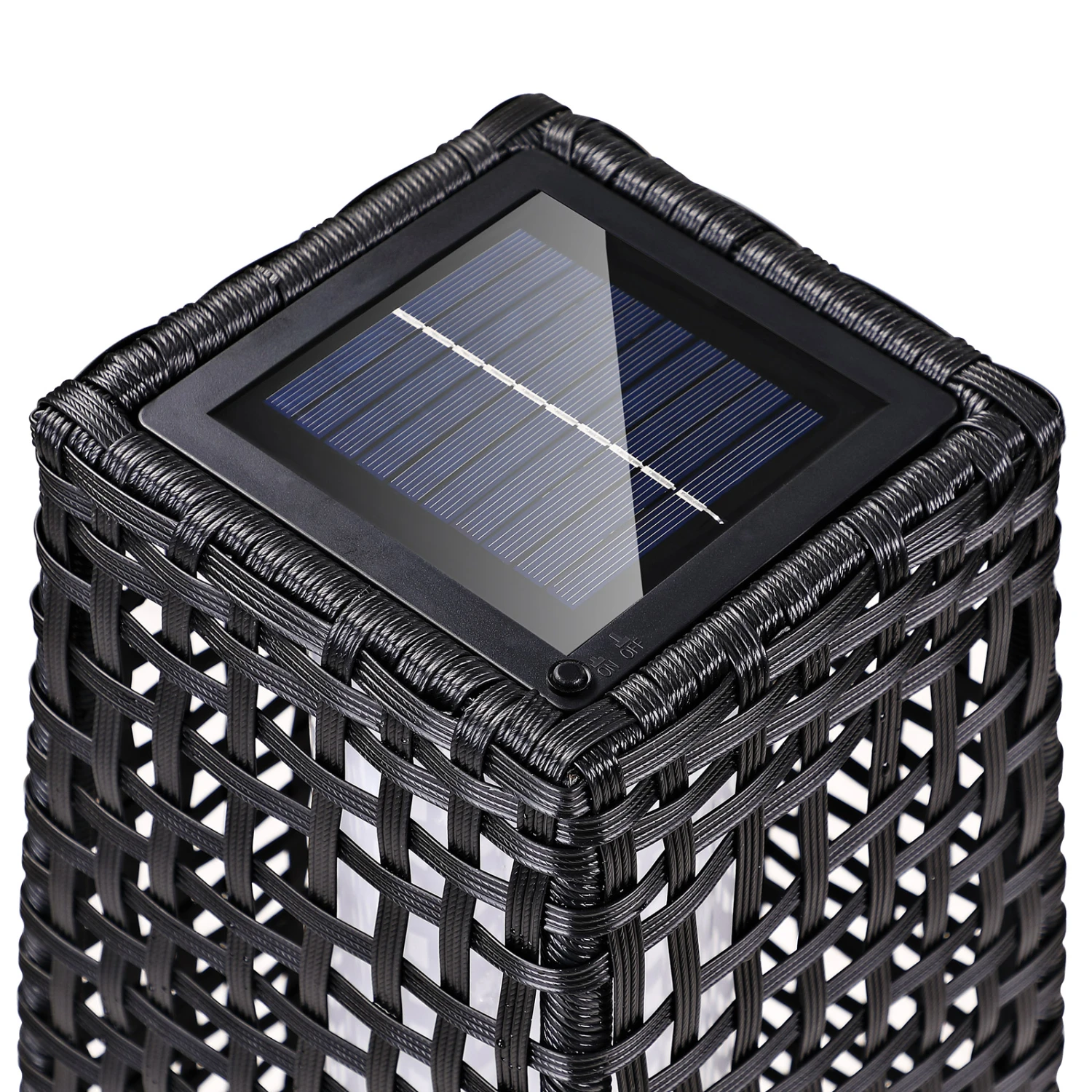 LED Solarleuchte Polyrattan 50cm – Bild 6
