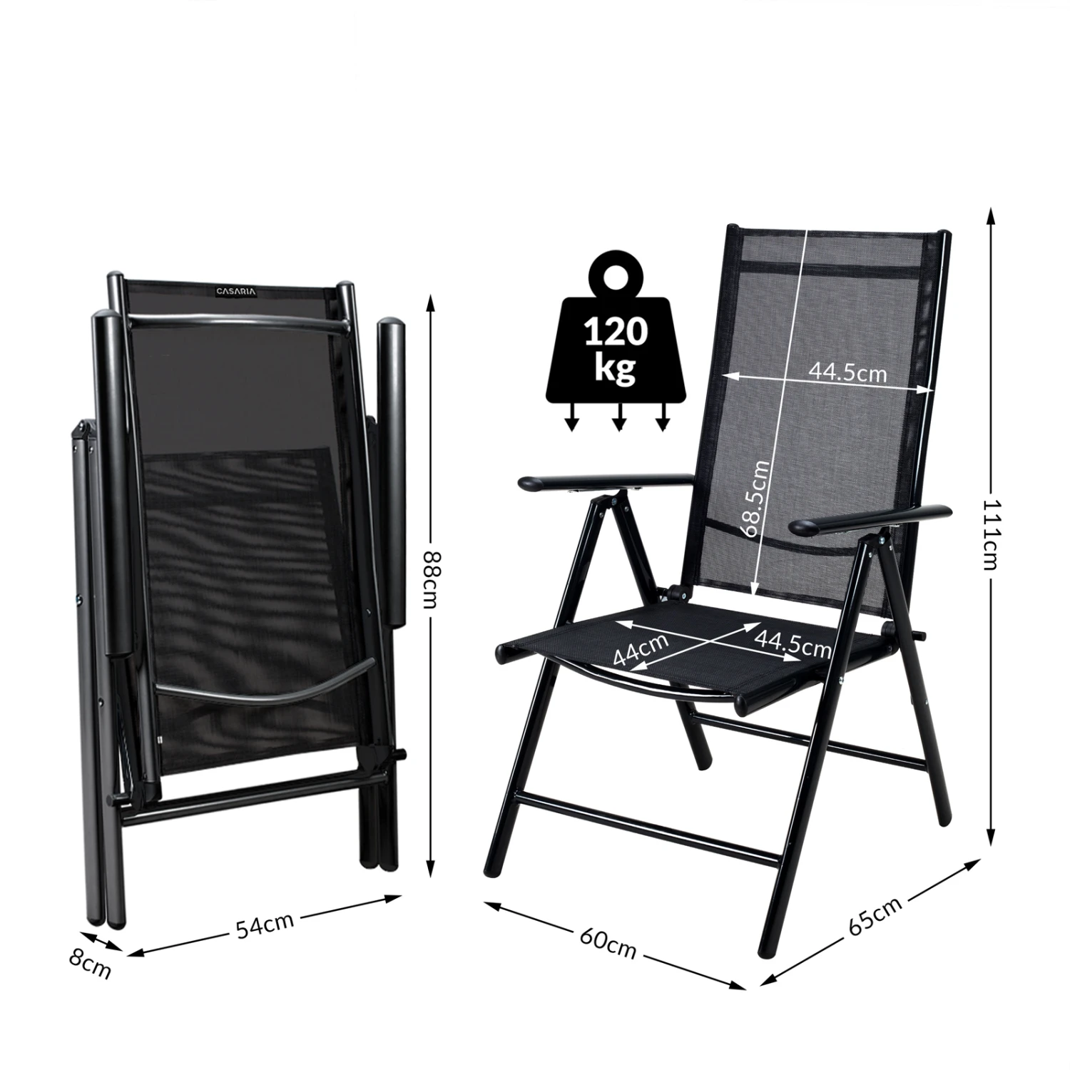 Garten-Sitzgruppe Bern 9-tlg. Anthrazit Alu – Bild 8