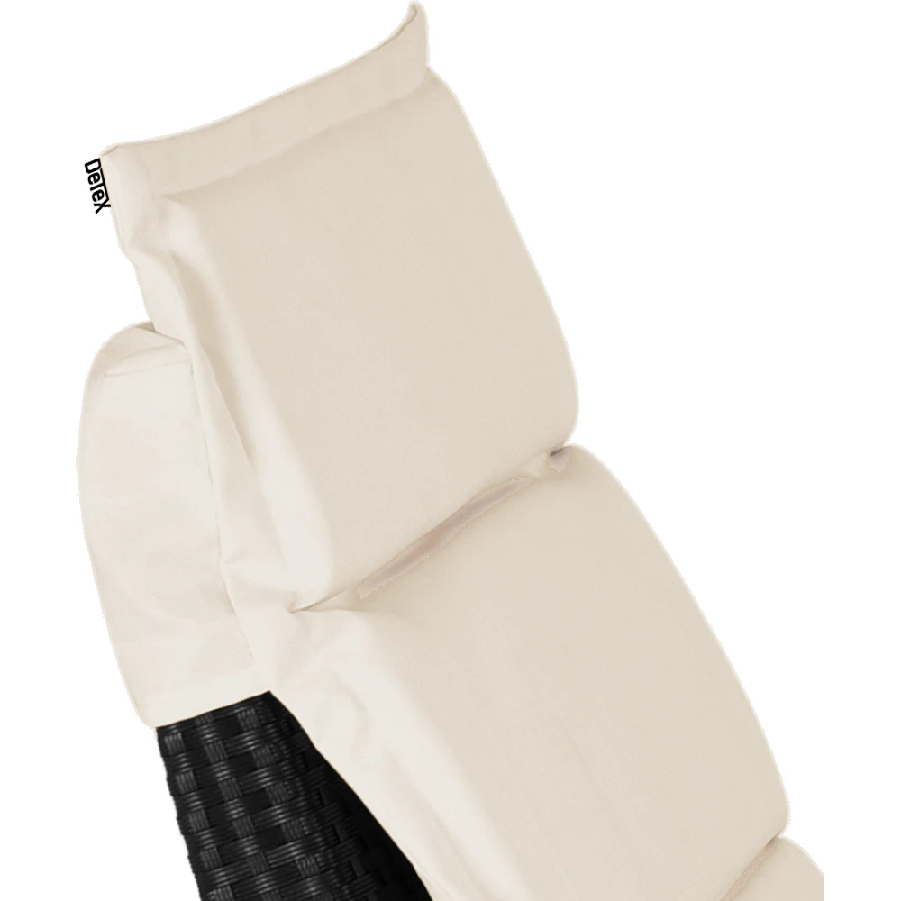 Polyrattan-Sonnenliege Halbmond Schwarz Klappbar – Bild 8