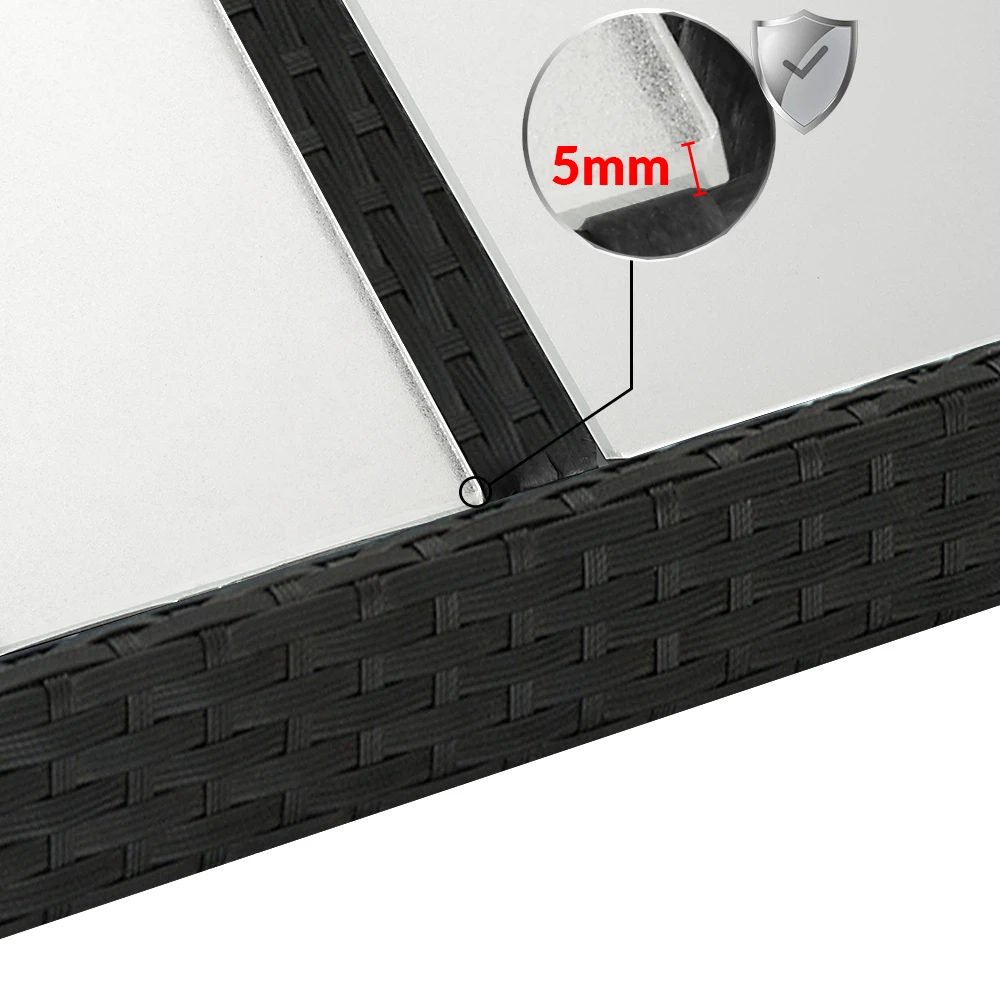 Polyrattan Bar-Set Rio 7-tlg. Schwarz Inkl. Sitzauflagen â Bild 10