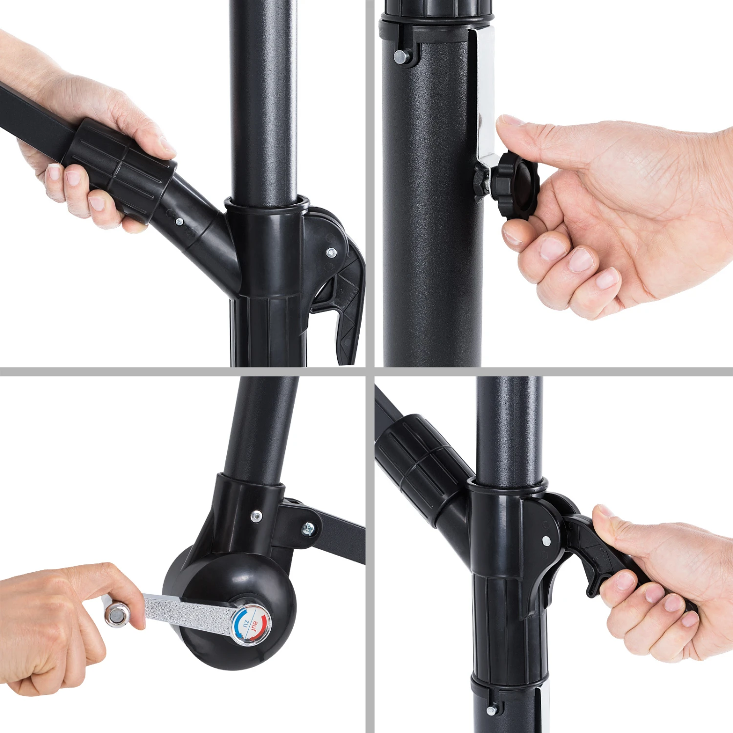 LED Solar Ampelschirm Haiti Creme Ø300cm – Bild 8