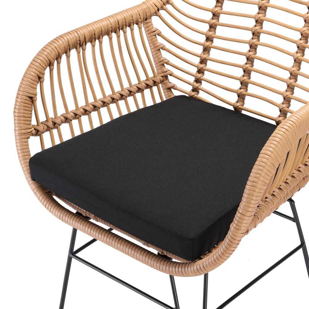 Polyrattan Korbsessel 2er-Set Natur â Bild 2