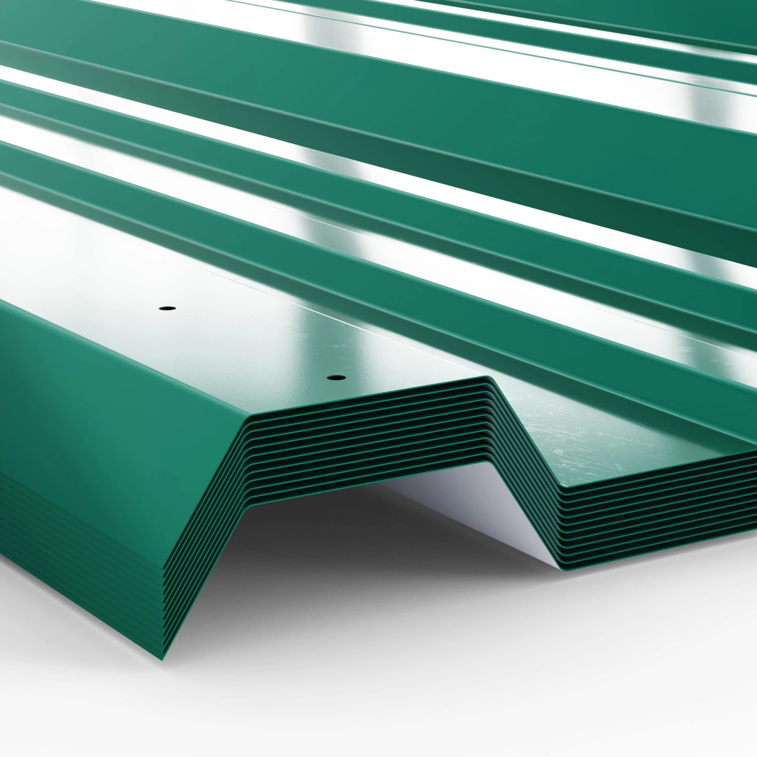 Trapezblech 12er-Set Grün 129x46cm Gelocht – Bild 5