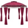 Pavillon Toscana Bordeauxviolett Ø3,5m UV-Schutz 50+
