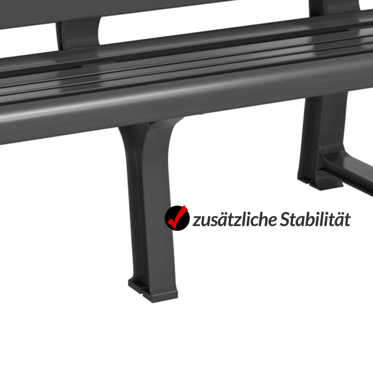 Gartenbank Orchidea Anthrazit 145x49x74cm – Bild 6