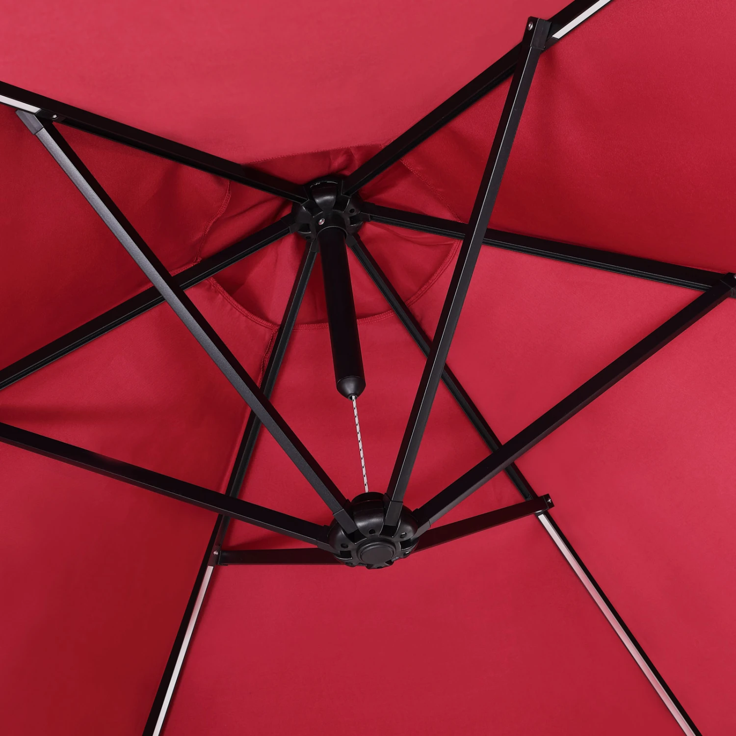 LED Solar Ampelschirm Mali Rot Ø330cm – Bild 10