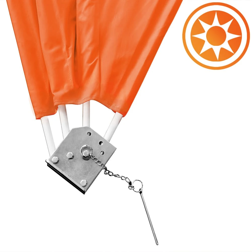 Balkonfächer 2er-Set Orange 140x140cm Klappbar – Bild 5