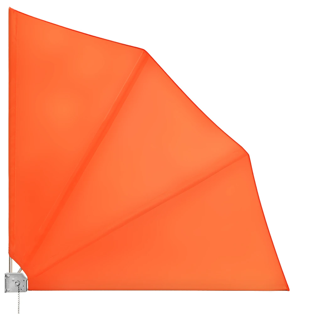 Balkonfächer 2er-Set Orange 140x140cm Klappbar