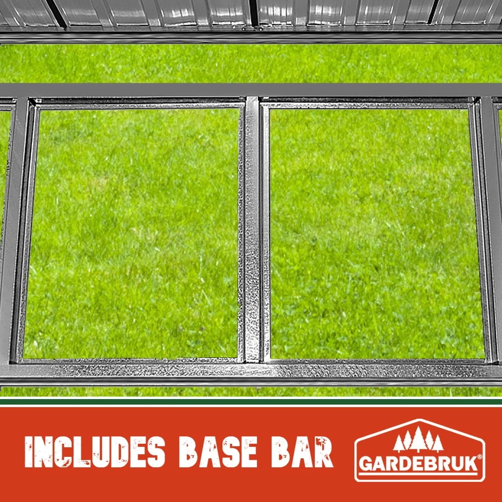 Geräteschuppen Anthrazit Metall 257x205x177,5cm – Bild 4