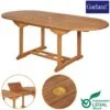 Gartentisch Bari Teakholz 150-200x90x75cm Erweiterbar