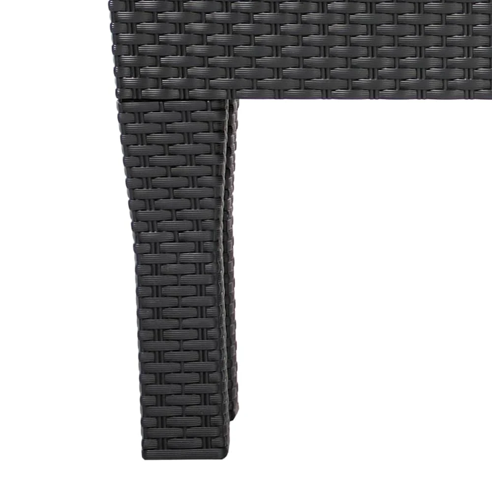 Hochbeet 2er-Set Polyrattanoptik Anthrazit 60x25x46cm – Bild 5