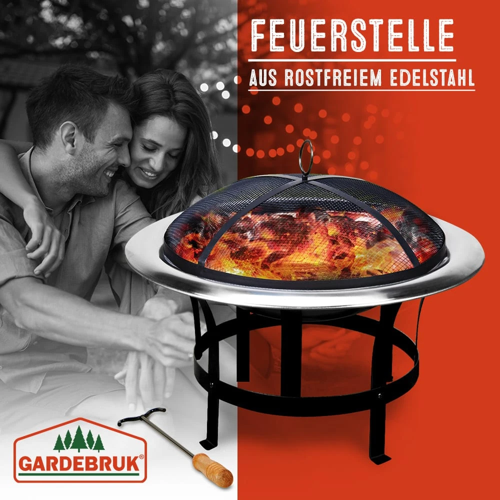 Feuerstelle Edelstahl Ø75cm – Bild 6